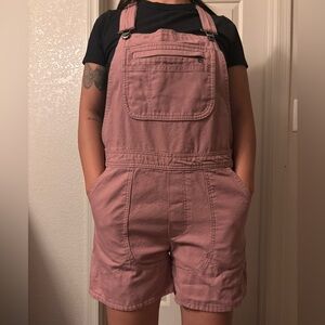Patagonia Organic Cotton Overalls in Dusty Rose